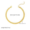 Gold Titanium Cuban Chain Anklets for Women Dainty Layered Ankle Bracelets Summer Beach Jewelry Set - Image 6