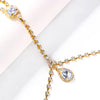Stonefans Water Drop Pendant Rhinestone Bra Necklace for Women Sexy Round Body Jewelry Chest Chain Harness Accessories