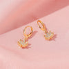 Shiny Maple Leaves Earrings for Women Creative Leaves Pendant Copper Hoop Earrings Jewelry Gifts for Bestfriend Girl - Image 3