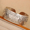 Bohemian Ethnic Style Retro Silver Wide Bracelet For Women Carved Flower Opening Bracelet Boho Vintage Jewelry - Image 13