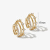 Crmya Classic Earrings for Women Zirconia Gold-plated Ear Cuff Stud Hoop Earrings Women Party Jewelry Accessories - Image 6
