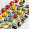 Colorful Distressed Retro Irregular Ceramic Beads Gift Neckalce artware Antique Necklaces Pendants For women # - Image 2