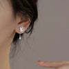 Silver Hollow Butterfly Stud Earrings For Women Jewelry Accessories Prevent Allergies - Image 4