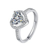 Silver Zircon Adjustable Engagement Rings For Women Wedding Elegant Jewelry Ladies Accessories Gifts - Image 6