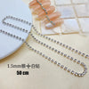 100/50cm Long Crystal Chain Nail Charms 1.5/2mm Shinying Clear/AB Diamond Nail Art Metal Steel French Manicure Crystal - Image 10