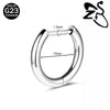 ZS Titanium 1 PC 18G Hoop Earrings Women Men Zircon Round Earrings D Shape 3 Colors Helix Cartilage Piercings Jewelry - Image 15