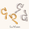 Simplified Liquid Bending Ear Clip Stainless Steel Women's Earrings Daily Women's Jewelry - Image 4