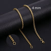 Hiyee Thickness 3/4/5/6/7/8mm Gold Color Wheat Braided Stainless Steel Necklace Link Classic Curb Chain for Men Women Jewelry - Image 8