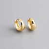 Silver Matte Minimalism Unisex Huggies Ear Hoops Earrings for Women Gothic Piercing Men's Jewelry - Image 25