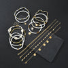 14Pcs/Set Bohemian Rice Beads Starfish Shell Anklet Sets for Women Retro Gold Color Multilayer Foot Chain Vacation Jewelry Gifts - Image 4