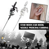 Stars Moon Diamond setting Earrings Goth Sword Ear Hook Earrings Needle Piercing Earring Halloween Decor gift Jewelry Accessory - Image 3