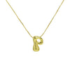 Creative A-Z Balloon Bubble Letter pendant Neckalce for Women Gold Plated Chunky Initial Necklaces Jewelry Birthday Gift - Image 16