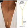 Stainless Steel Lariat Necklace Gold Plated, Dainty Long Necklace Laryered Necklaces For Women Girls, Y Shape Drop Pendant - Image 15