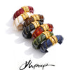 Exclusive Multi-Color Acrylic Resin Wide Statement Bracelet Bangle Stainless Steel Autumn Winter Sweater Wrist Jewelry - Image 1