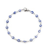 Stainless Steel Bracelets Round Evil Eye Enamel Jewelry Silver Color Hand Turkish Jewelry Bangle Boho Women Bracelet 19.5cm long - Image 8