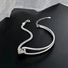 Silver Geometric Square Round Bead Bracelet For Women Personality Temperament Simple Hand Jewelry Party - Image 6