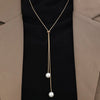Minimalist Temperament Long Pull-out Adjustable Pearl Tassel Pendant Y-shaped Chain Necklace for Women Collar Chain Jewelry Gift - Image 1