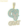 Iced Out Bling CZ Letter Badge Pendant Necklace Cubic Zirconia Gold Color Lettes Money Charm Men Hip Hop Jewelry - Image 14