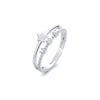 Silver Double Layer Water Drop Ring For Women Square Zircon Adjustable Index Finger Jewelry Party Gift - Image 9