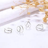 4 Pcs Stainless Steel Ear Cuff Criss Cross Double Lines Ear Cuffs Non Piercing Minimalist fake Helix Earcuff Cartilage Earring - Image 3