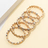 Happy Bangle Paved Diamond Enamel Beaded Bracelets For Women Boho Gold Color Elastic Bracelets - Image 55