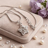 2pcs Set Silver Classy Charms Star Necklace Earrings for Women Wedding Jewelry Set - Image 4