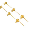 20pcs Pvd Stainless Steel Stud Earrings Post Pins With Loop 4 5 6 8 mm Earring Backs Making For Jewelry - Image 5