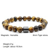 Tiger Eyes Stone Beads Handmade Men Magnetic Hematite Accessory Bracelets for Boyfriend Father Gift - Image 2