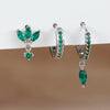 3PCS Horse eyes Pendant Piercing Earrings Set For Women Stainless Steel Zircon Ear Studs Earring Jewelry - Image 12
