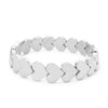 Love Beaded Bangle For Women Handmade Colorful Rainbow Peach Elastic Bracelets - Image 6
