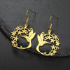 Hummingbird Earrings for Women Stainless Steel Flowers Birds Dangle Earrings Filigree Boho Jewelry Gifts - Image 1