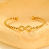 Love Women's Cuff Bracelet Bangles Gold Color Infinity Number 8 Twist Stainless Steel Statement Jewelry Gifts To Lover - Image 2