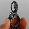 Stainless Steel Vintage Animal Snake Pendant Necklace Men Gothic Winding Imitation Viper Punk Hip Hop Necklace Jewelry - Image 2