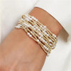 Shell Pearl Bracelet With Gold Plated Beads Stack Jewelry Dainty Bridal Beach Handmade Beaded Bracelets for Women Gift - Image 6