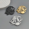 design hollow lion stainless steel gold-plated brooch, and brooch, men's suit accessories - Image 1