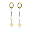 Stainless Steel Earrings Polaris Pendants Tassel Chain Kpop Star Charm Earrings For Women Girl Punk Gothic Jewelry Gift - Image 8
