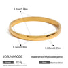 Gold Plated Smooth Steel Curved Square Smooth Buckle Bangle Cuff Bracelet Jewelry - Image 7