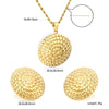 Circular Shell Jewelry Set Pendants Necklace Earring Sets Sun Cross Stainless Steel Set For Women Wedding Party - Image 4