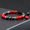 Hematite and Stone Bead Stretch Bracelet with 8 mm Beads in Multiple Colors - Image 33