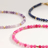 Faceted Bead Bracelet with Square Stainless Steel Spacers - Image 4