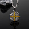 Retro Viking Compass Pattern Round Pendant Necklace Men's Necklace Necklace Nautical Compass Pendant Accessories Jewelry - Image 5