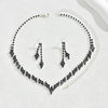 Rhinestone V Necklace and Drop Earrings Bridal Jewelry Set with Optional Bracelet - Image 16