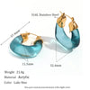 Favourite Color Summer Vocation Chunky Acrylic Resin Hoop Earrings For Woman Stainless Steel Jewelry - Image 10