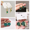Green Color Hanging Earrings for Women Crystal Wedding Jewelry Imitation Pearl Drop Earrings Boucle Oreille - Image 1
