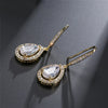 Cubic Zirconia Water Drop Dangle Earrings Bridal Wedding Party Jewelry Set Gift - Image 5