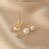 Delicate Irregular Freshwater Pearl Earring For Women Gold Color Metal Hanging Drop Earrings Statement French Jewelry - Image 18