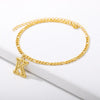 Vintage 26 Initial Letter Pendant Cuban Chain Anklet Gold Plated Leg Ankle Bracelets For Women - Image 16