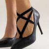 Vintage Black Elastic Bandage Anklet Bracelet for Women Summer Beach Multilayer High Heel Barefoot Ankle Sandals Foot Jewelry - Image 3