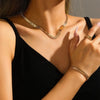3pcs Set Gold Color Ears of Wheat Necklace Bracelet Ring Set for Women Simple Personality Jewelry Accessories Gift - Image 2