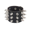 Punk Bracelet for Men Women Goth Black Leather Wristband with Metal Spike Studded Spike Rivets Cuff Bangle Adjustable - Image 7